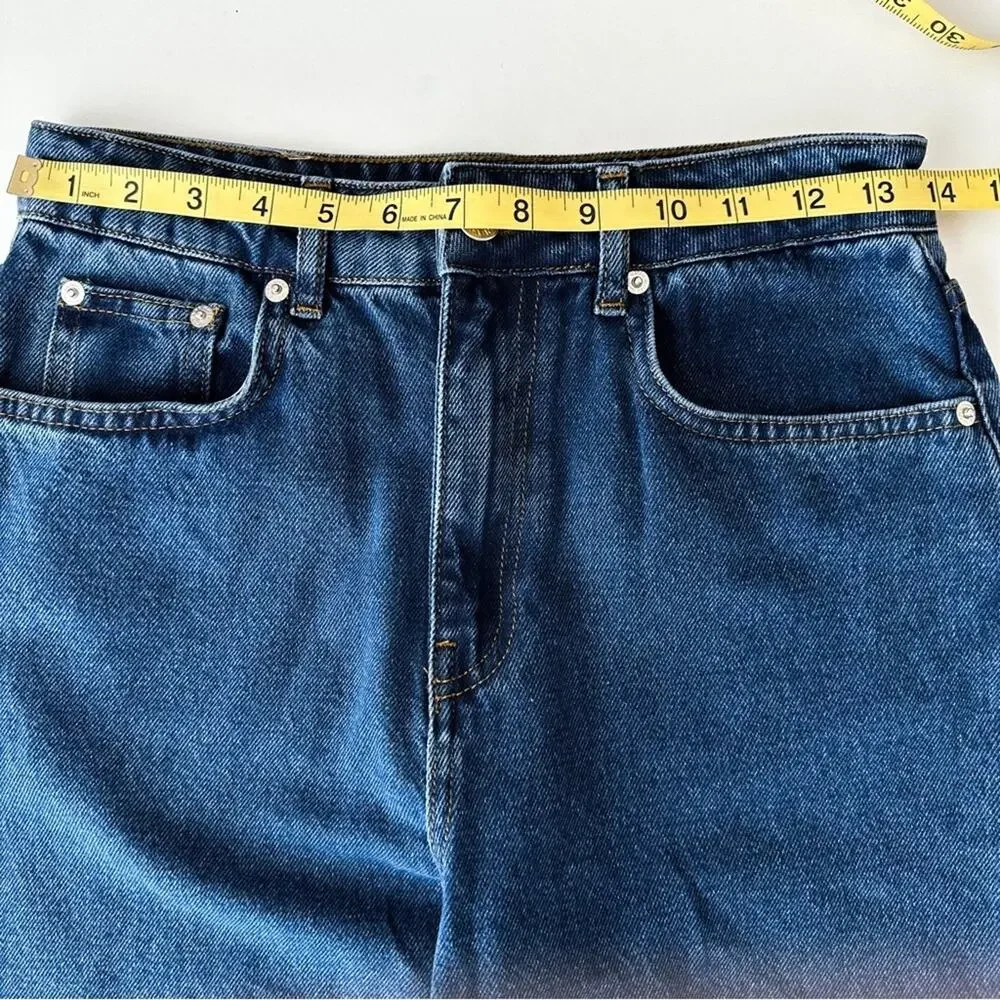 NA-KD Split Hem High Waist Denim Jeans - Picture 8 of 12